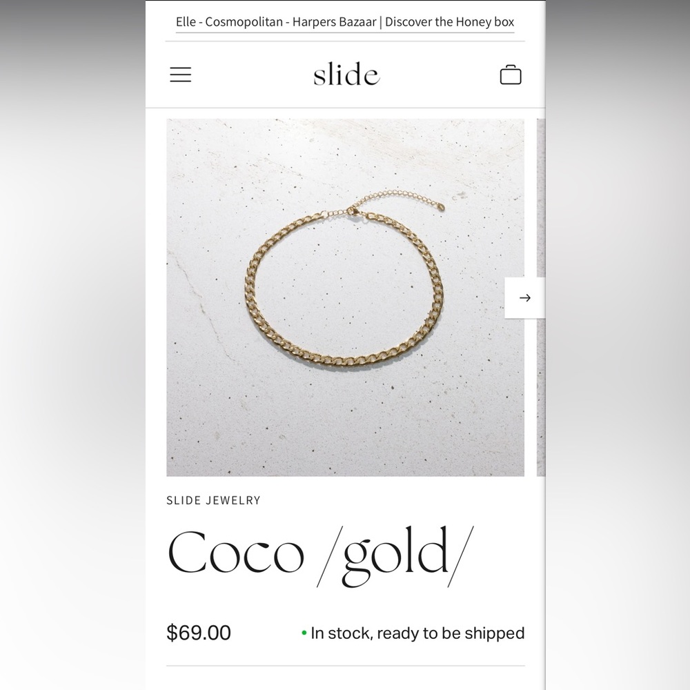 Slide Jewelry - Gold chain
